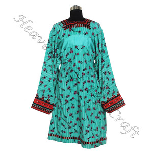 BDR046 Unique Vintage Bohème Banjara Baluchi Robe Main Traditionnelle Balochi Coton Robe - Product Image 4
