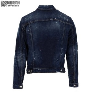 2025 élégant hiver lavé vêtements d'extérieur Denim jean veste 100% coton régulier ajusté manches longues hommes avant personnalisable respirant - Product Image 3