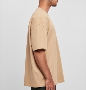 เสื้อยืดผู้ชายผ้าคอตตอน100% ไหล่ตกไซส์ใหญ่ OEM เสื้อบ็อกซี่ปรับแต่งโลโก้ได้ - Product Image 2