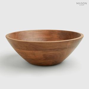 Grand bol en bois massif pour salade en bois dur ensemble de cuillères nouveau modèle de serveurs en bois naturel pour salades de fruits pour le camping - Product Image 5