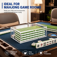Boîte de rangement et de présentation multifonctionnelle en acrylique transparente pour Mahjong américain moderne, personnalisée, en promotion