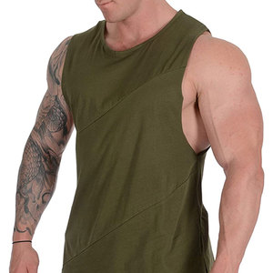 Best Selling Men's Hip Hop Singlets Custom Lightweight Gym Wear Sports Polyester/Cotton Blend Quick Dry Breathable Latest - Product Image 1