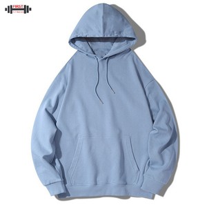 Venta al por mayor colorido hombro caído invierno hombres 100% algodón polar personalizado cordón pulóver con capucha 300gsm alta calidad - Product Image 6