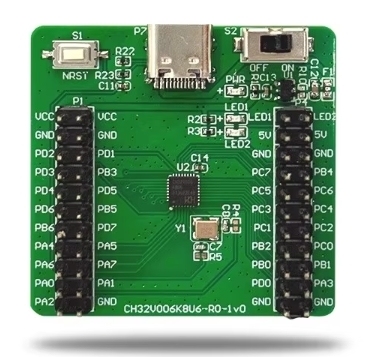 WCH CH32V006K8U6 Dev Board - Ultra-Low-Cost RISC-V Core Board (8KB Flash) W/Type-C