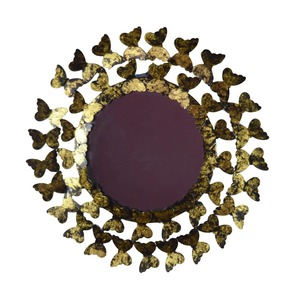 Cadre de miroir mural en métal et verre rond en fer les mieux notés miroirs muraux en laiton européen miroir de salle de bain fait à la main - Product Image 1