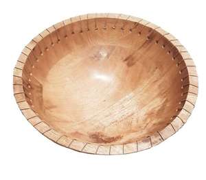 Bol en bois de qualité durable, finition polie, pour la table à manger à la maison, décoratif et servant à servir des salades, des fruits, utilisation de bol en bois - Product Image 2