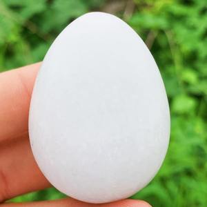 ไข่มุกหยกขาวธรรมชาติคุณภาพพรีเมียม สำหรับบำบัดรักษา ศิลปะทำมือ ของสะสมตามหลักฮวงจุ้ย - Product Image 2