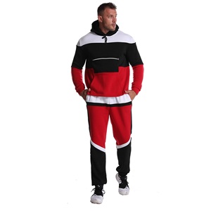 Survêtement pour hommes pull à capuche pantalon survêtement pantalon ensemble 100% coton polaire tissu course Jogging porter produit de haute qualité - Product Image 2