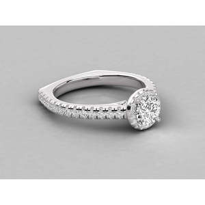 Bague pour femme en or 14 carats avec diamant solitaire, design brillant - Product Image 5