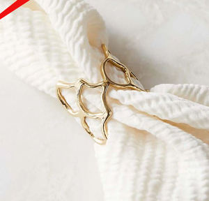 Nouvelle conception 2026 : Anneau de serviette rond en métal finition dorée pour hôtel et maison - Product Image 3