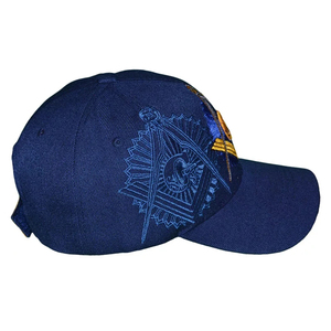 Casquette de baseball Maçonnique Bleue pour Hommes, Chapeau Maçonnique avec Compas et Équerre, Casquettes de Régalia Brodé de Lettres, Chapeaux Hip Hop Personnalisés - Product Image 5