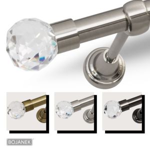 BOJANEK Single Curtain Rod 19 mm Tube Metalized Modern Design Different Lengths Different Finials and Colors Easy Customization - Product Image 2