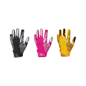 Gants de football pour jeunes de couleur noire personnalisés en gros gants de récepteur de football américain super collants avec logo - Product Image 4