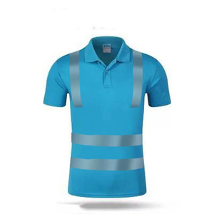 Chemise polo de sécurité haute visibilité chemise réfléchissante haute visibilité avec bande réfléchissante vêtements de sécurité à séchage rapide chemise polo de travail de nuit - Product Image 3
