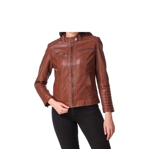 Chaqueta de piel sintética holgada Vintage para mujer, chaqueta de motociclista Retro con cremallera informal de invierno de calle alta bajo tu etiqueta - Product Image 1