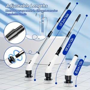 IAGREE Brosse de Nettoyage Rotative Électrique Sans Fil, 3 Vitesses Réglables, Brosse de Douche Portative, Brosse Rotative en Plastique 9/6 pour Nettoyage des Sols - Product Image 6