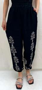 Pantalones Harem Largos de Verano para Mujer, Estilo Bohemio, Viscosa Transpirable, Ecológicos, de Secado Rápido, Estampado Étnico, Corte Regular, para Yoga, Venta al Por Mayor - Product Image 2