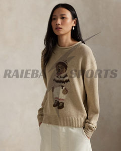 Pull décontracté d'hiver pour femmes de très haute qualité, col personnalisé, 100% laine, anti-boulochage, boutonné devant, vente en gros - Product Image 2