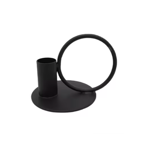 Minimal <b>Candle</b> <b>Holder</b> T-Light Decorative Lighting Stands With Handle <b>Black</b> Matte Finished High Selling Metal <b>Candle</b> <b>Holders</b> - Product Image 1