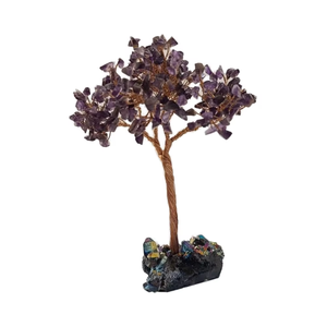 Natural Amethyst 300 Beads <b>Tree</b> Aura Quartz | Handmade Polished Crystal VASE Floral Pattern | Eco-Friendly Love Reiki Healing - Product Image 1