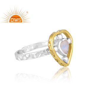 Diseño de tendencia, anillo de piedras preciosas de Luna arcoíris Natural de Plata de Ley 925, joyería personalizada para mujer, regalo para ella - Product Image 4