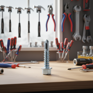 Vis auto-perceuses à tête hexagonale PDC en acier au carbone galvanisé/zinc/phosphate, métrique/pouce, classe 8, fixations de toiture, OEM - Product Image 1