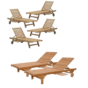 Chaise longue Table et chaise de salle à manger d'extérieur Ensemble de meubles de jardin modernes Luxe Original de l'Indonésie - Product Image 6