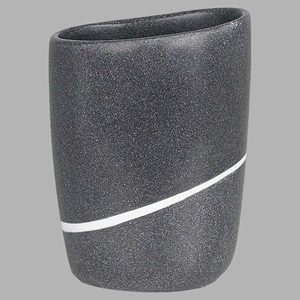 Portaspazzolino Spirella 'Etna' in poliresina grigia, 9,5 x 7 x 12,5 cm - Product Image 2