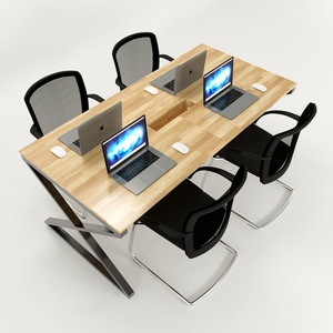 HBXC012 XConcept Assembly Meeting <b>Table</b> Contemporary 180x90 Steel MDF <b>Office</b> Furniture Adjustable for Conference Room Hotel Use - Product Image 2