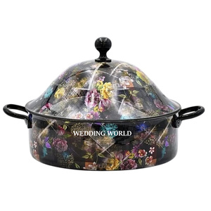 Attractive Design Metal Hotpot Latest Arrival Designer Luxury Food Warmer For Middle East Ramadan <b>Tabletop</b> Dinnerware Hotpot - Product Image 2