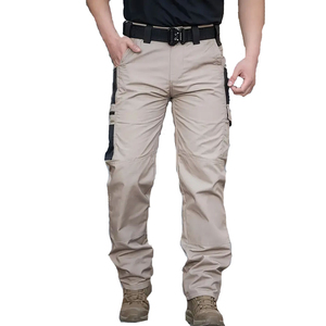 Pantalons pour hommes OEM Pantalons cargo respirants en coton avec fermeture éclair pour hommes Pantalons d'été décontractés personnalisés Taille moyenne devant plat au tarif de gros - Product Image 1