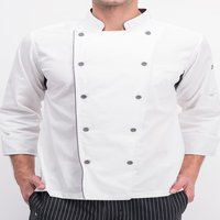 Wanita dan pria Fashion warna hitam putih seragam restoran lengan pendek koki mantel jaket dibuat di India