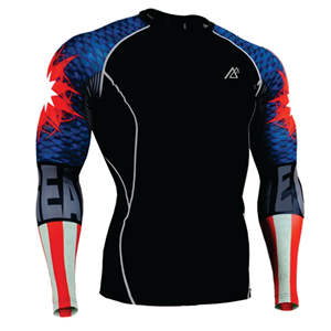 Camiseta de Compresión IBJJF para Hombre, con Estampado Digital, de Spandex/Poliéster, Manga Larga, Secado Rápido, 220g - Product Image 5