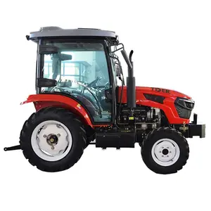 Gear Drive Producto caliente 2023 TDER Equipo de máquina agrícola Motor de 4 cilindros 50hp 60hp 70hp 80hp Tractor de ruedas con cabina