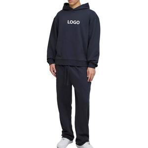 Ensemble de survêtement pour homme, nouveau design OEM, vêtements d'hiver, pull, jogging, taille plus, 2 pièces, sweat-shirt et pantalon de jogging décontractés, uni, pour l'extérieur - Product Image 4