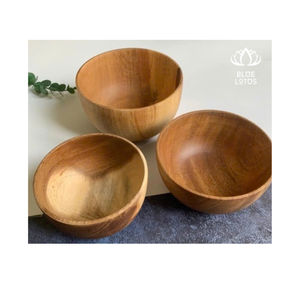 Bol à salade en bambou de qualité supérieure, vaisselle artisanale pour un usage quotidien, enfants et occasions spéciales - Product Image 1