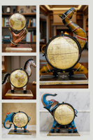 Globo de camello hecho a mano, pieza decorativa, arte Vintage, adorno de mesa coleccionable para decoración de hogar y oficina, escritorio de regalo