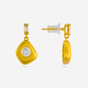 Boucles d'oreilles tendance vintage 192702, motif géométrique étoile et papillon, en alliage de zinc, cuivre, laiton, perles et diamants, pour événements religieux - Product Image 4