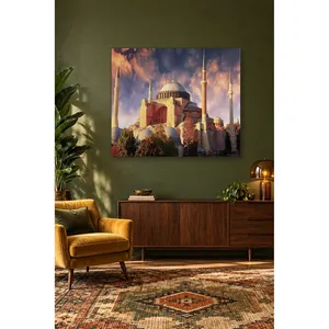 Impression sur toile de la mosquée Fida Hagia Sophia sous un ciel nuageux - Product Image 2