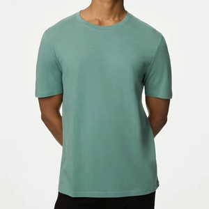 T-shirt en coton léger uni pour homme, tee-shirt basique, personnalisation de la marque, OEM ODM - Product Image 1