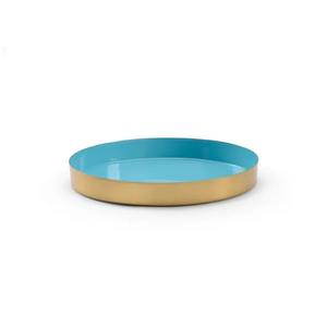 Plateau rond en métal avec poignées découpées Plateau de service pour la cuisine, la maison et la fête Plateau de service décoratif Prix de gros - Product Image 2