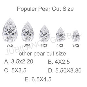 6X4mm pera corte laboratorio cultivado diamante blanco suelto calibrado laboratorio creado joyería hacer peras buen corte - Product Image 2