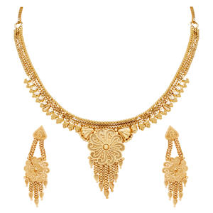 ชุดเครื่องประดับที่สร้างด้วยทองคำชุดเครื่องประดับตามเทศกาลและแบบดั้งเดิมเครื่องประดับทองเหลืองเทียมชุดเครื่องประดับชุบทองเครื่องประดับแฟชั่น - Product Image 3