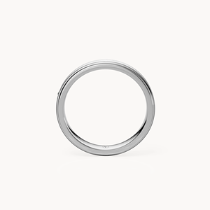 Anillo de Boda Geométrico Solitario con Baño de Rodio y Zirconia - Product Image 4
