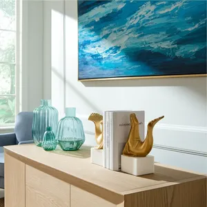 Sculpture d'animal antique religieuse tendance mondiale en aluminium, figurine moderne plaquée or polie pour la décoration de la maison - Product Image 4