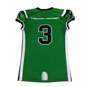 Maillot de football américain vert pour homme, col en V, Rockets numéro 3, sans manches, respirant, anti-UV, séchage rapide, en polyester - Product Image 2