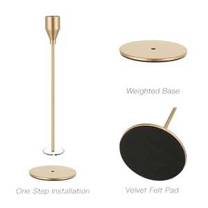 Premium Gold Metal Candle Holders Handcrafted Modern Slim Design for Luxury Wedding Dining <b>Table</b> Interior Decor <b>Tall</b> Shape - Product Image 2