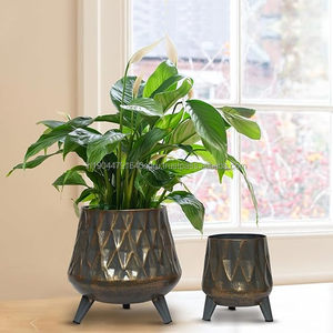 ชาวไร่ดอกไม้โลหะออกแบบนูนสร้างสรรค์พร้อมขาตั้งสําหรับตกแต่งบ้านสวน - Product Image 3