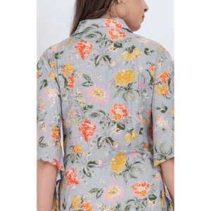 Vestido Midi con Botones Frontales y Mangas Tipo Kimono, Estilo Gótico con Cuello, Transpirable y Transparente, para Ocasiones Bohemias, Talla XS - Product Image 6