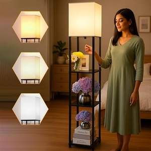 Wooden <b>Floor</b> <b>Lamp</b> with Shade, Tripod Wood Night <b>Lamp</b> for Bedroom Living Room & Bedroom Decoration wholesale supply - Product Image 2